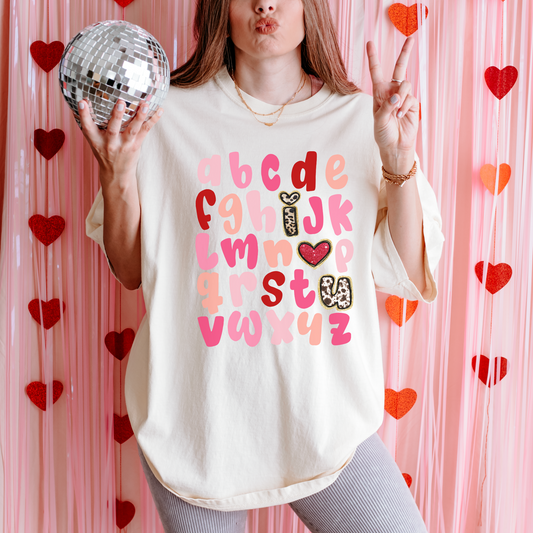 Valentine's Alphabet I Love You T-Shirt