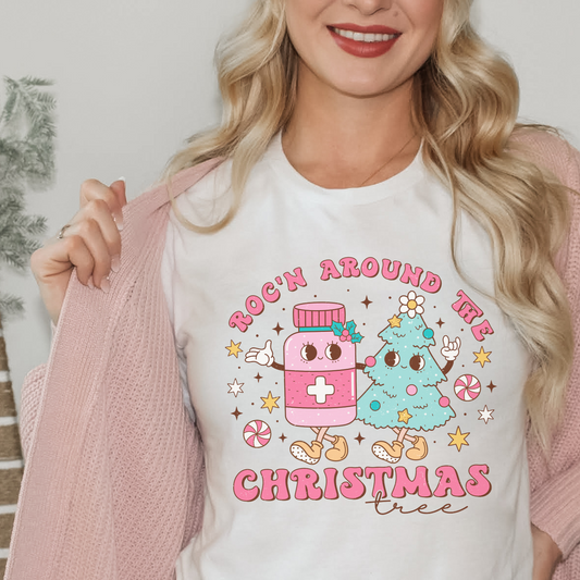 Roc'n Around the Christmas Tree Nurse Shirt