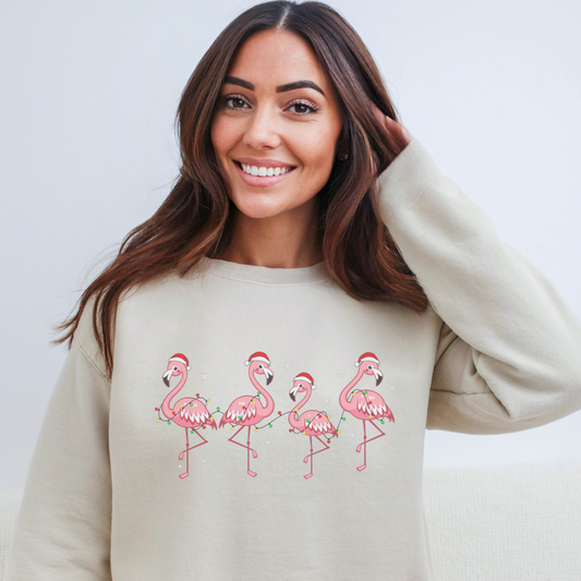 Christmas Flamingo Sweatshirt