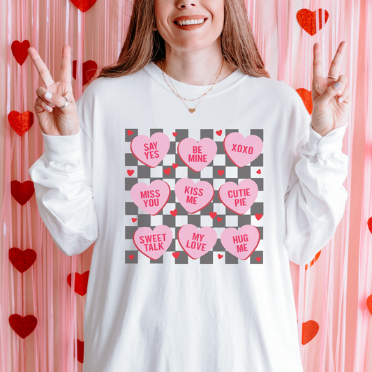 Retro Sweetheart Valentine's Candy Long Sleeve Shirt
