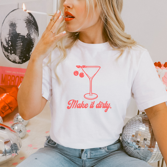 Make It Dirty Martini Retro T-Shirt
