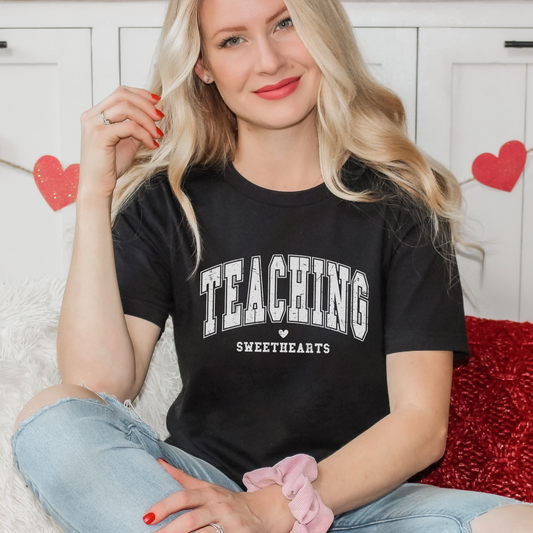 Teaching Sweethearts Retro Distressed Valentine's Shirt