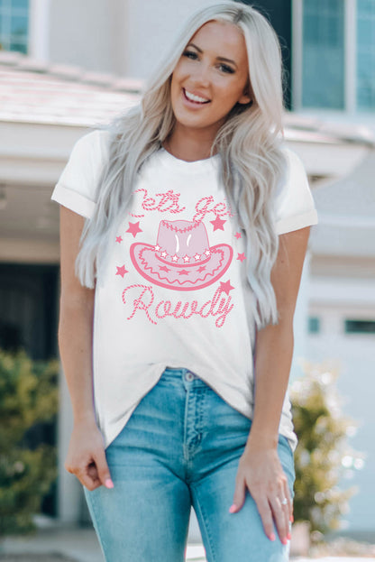 Let’s Get Rowdy Pink Cowgirl Tee