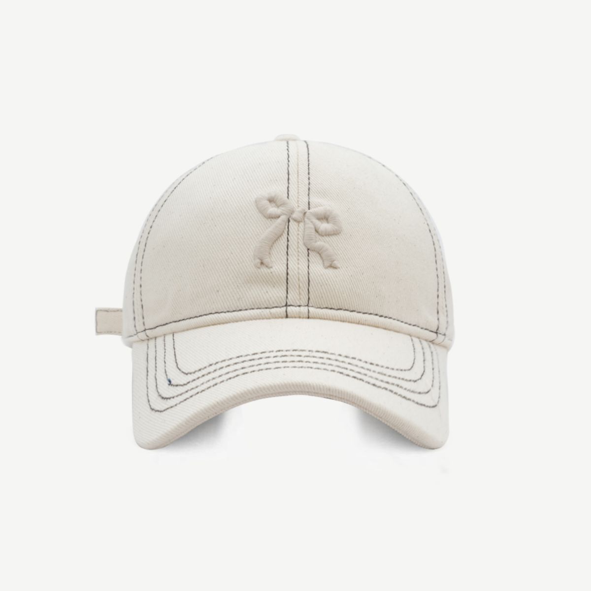 Coquette Girly Bow Embroidered Cotton Baseball Cap