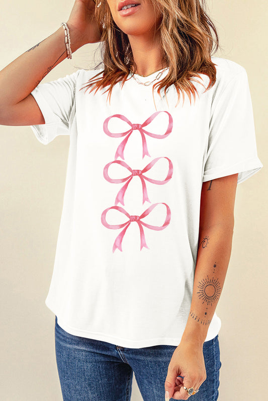 Coquette Pink Bow Graphic Tee