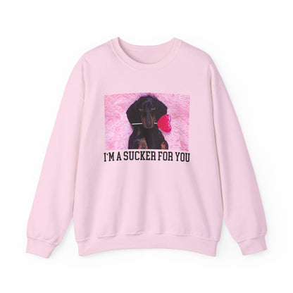 I'm A Sucker For You Cute Pup Sweatshirt