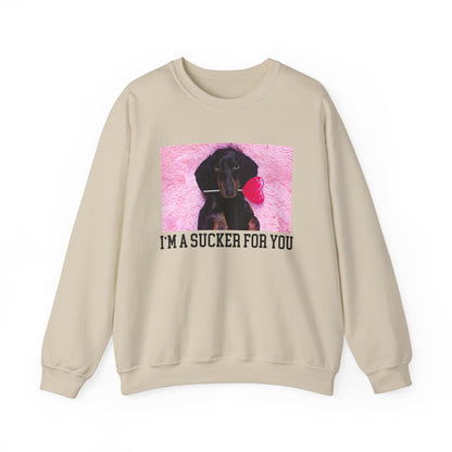 I'm A Sucker For You Cute Pup Sweatshirt