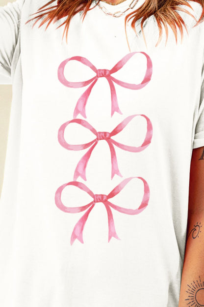 Coquette Pink Bow Graphic Tee